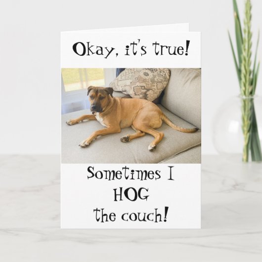 Fijne verjaardag van de hond kaart (Voorkant)