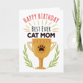 Fijne verjaardag van de kat - Beste ooit kat mam! Kaart (Voorkant)