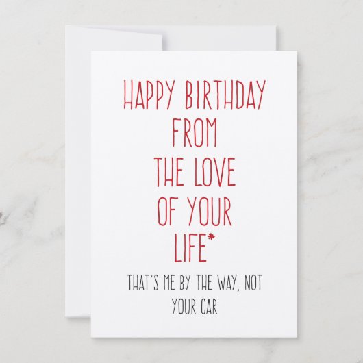 Fijne verjaardag van de liefde van je leven, de au (Voorkant)