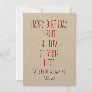 Fijne verjaardag van de liefde van je leven, de au