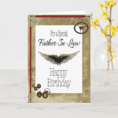 Fijne verjaardag van de schoonvader kaart (Gele Bloem)