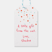 Fijne verjaardag van het kattencadeautje Label Cadeaulabel (Achterkant)