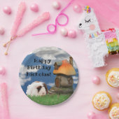 Fijne verjaardag van het kind Guinee Pig Pushroom  Papieren Bordje (Feest)