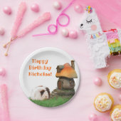 Fijne verjaardag van het kind Guinee Pig Pushroom  Papieren Bordje (Feest)