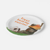 Fijne verjaardag van het kind Guinee Pig Pushroom  Papieren Bordje (Gekanteld)