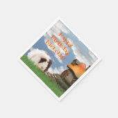 Fijne verjaardag van het kind Guinee Pig Pushroom  Servet (Hoek)