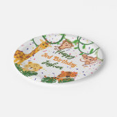 Fijne verjaardag van het oerwoud papieren bordje (Gekanteld)