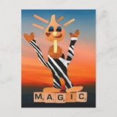 Fijne verjaardag van magische kaars safari design briefkaart (Voorkant)