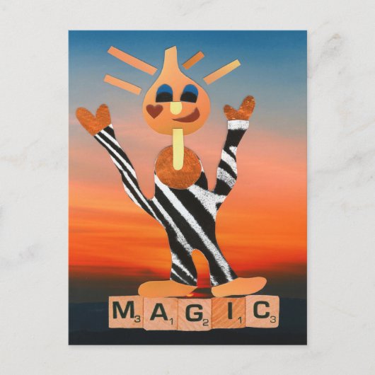 Fijne verjaardag van magische kaars safari design briefkaart (Voorkant)