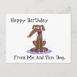 Fijne verjaardag van mij briefkaart