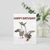 Fijne verjaardag van partijdieren briefkaart (Staand voorkant)