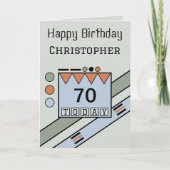 Fijne verjaardag vandaag voeg groene blauwe naam t kaart (Voorkant)