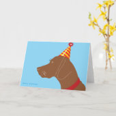 Fijne verjaardag Vizsla Boy! Kaart (Gele Bloem)