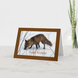 Fijne verjaardag voor All-Framed-Fox Kaart