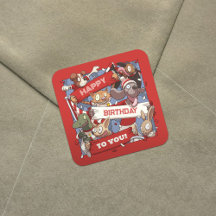 Fijne verjaardag voor alle dierenliefhebbers Rood 