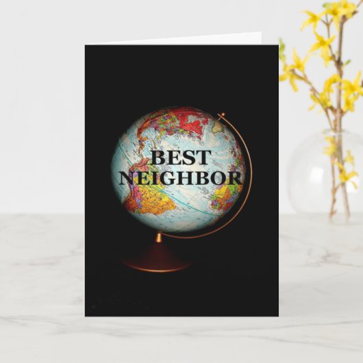 Fijne verjaardag voor de beste buurman op aarde! kaart (Gele Bloem)