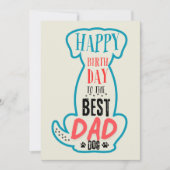 Fijne verjaardag voor de beste hond pap kaart (Voorkant)