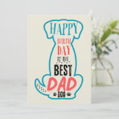 Fijne verjaardag voor de beste hond pap kaart (Staand voorkant)