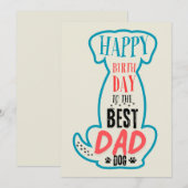 Fijne verjaardag voor de beste hond pap kaart (Voorkant / Achterkant)