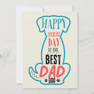 Fijne verjaardag voor de beste hond pap kaart