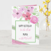 Fijne verjaardag voor de beste mama Kaart (Gele Bloem)