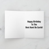 Fijne verjaardag voor de beste tante op aarde! kaart (Binnen)