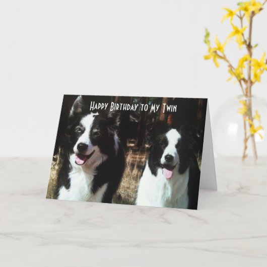 FIJNE VERJAARDAG VOOR DE LEUKE TWEELING KAART (Gele Bloem)