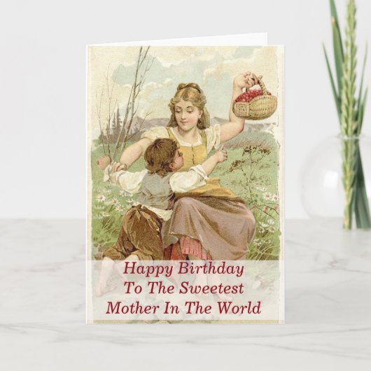 Fijne verjaardag voor de liefste moeder ter wereld kaart (Voorkant)