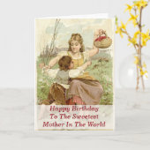 Fijne verjaardag voor de liefste moeder ter wereld kaart (Gele Bloem)