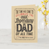 Fijne verjaardag voor de meeste Legendary papa uit Kaart (Gele Bloem)