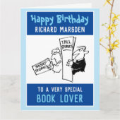 Fijne verjaardag voor een boekenliefhebber kaart (Gele Bloem)