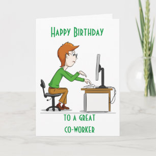 FIJNE VERJAARDAG voor een "GEWELDIGE CO-WORKER" KA Kaart