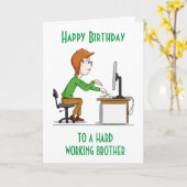 FIJNE VERJAARDAG voor een hardwerkende "BROER" KAA Kaart (Gele Bloem)