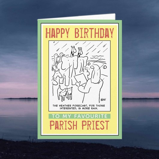 Fijne verjaardag voor een Vicar of Parish Priest. Kaart