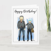 Fijne verjaardag voor grootouders van Biker Kaart (Voorkant)