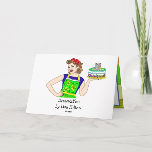 Fijne verjaardag voor hem of haar, Pop Art Retro L Kaart (Achterkant)