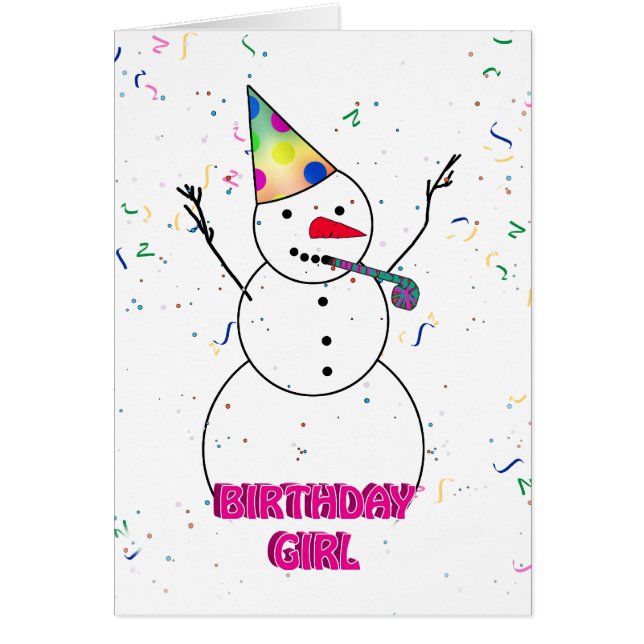 Fijne verjaardag voor het meisje van de verjaardag (Voorkant)