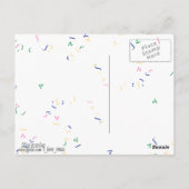 Fijne verjaardag voor het meisje van de verjaardag briefkaart (Achterkant)