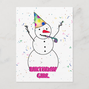 Fijne verjaardag voor het meisje van de verjaardag briefkaart