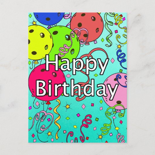 Fijne verjaardag voor je favoriete Pickleball Play Briefkaart (Voorkant)