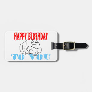 Fijne verjaardag voor jou bagagelabel