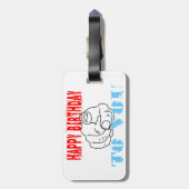 Fijne verjaardag voor jou bagagelabel (Achterkant verticaal)