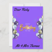 Fijne verjaardag voor jou Een vrolijk Wenskaart Kaart (Voorkant)