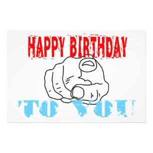 Fijne verjaardag voor jou foto afdruk