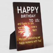 Fijne verjaardag voor jou fotoplaat (Zijkant)