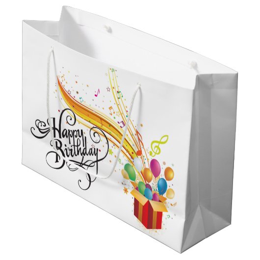 Fijne verjaardag voor jou groot cadeauzakje (Voorkant Gekanteld)