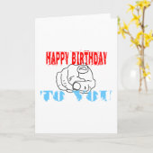 Fijne verjaardag voor jou kaart (Gele Bloem)