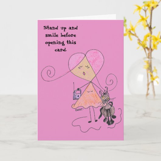 Fijne verjaardag voor jou kaart (Gele Bloem)