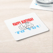 Fijne verjaardag voor jou kartonnen onderzetters (Schuin)