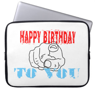 Fijne verjaardag voor jou laptop sleeve